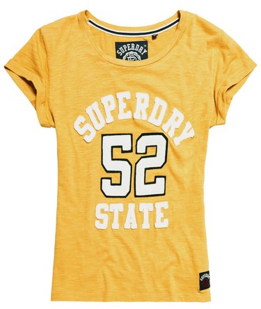 Camiseta con aplique y mangas enrolladas Varsity Image 2