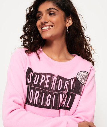 Bluza z okrągłym dekoltem Harriet z naszywkami Image 1