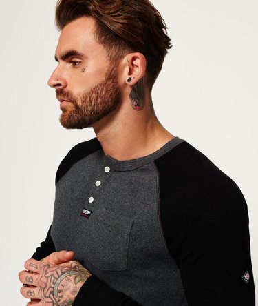 Pocket Raglan Grandad-Shirt Image 4