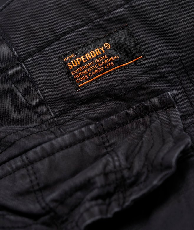 mens Core Cargo Lite Pants in CARBON BLACK Superdry UK