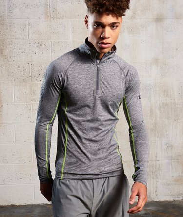 Sport Athletic Half Zip Henley Top Image 1
