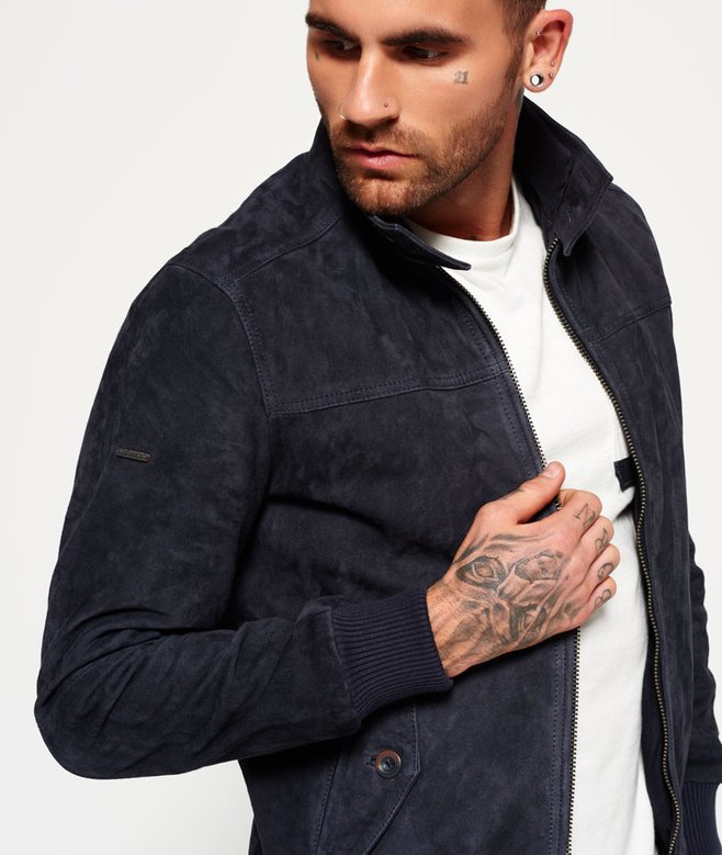 Leather Jacket Superdry Premium Casual Harrington Jacket Premium
