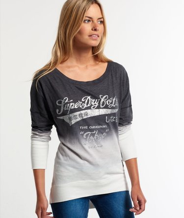 Ombre Glitter topje met gedropte schouders Image 1