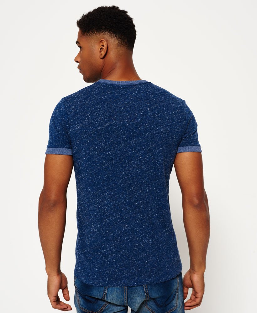 mens 77 Swim Ringer T-shirt in French Navy Snowy | Superdry CA-EN