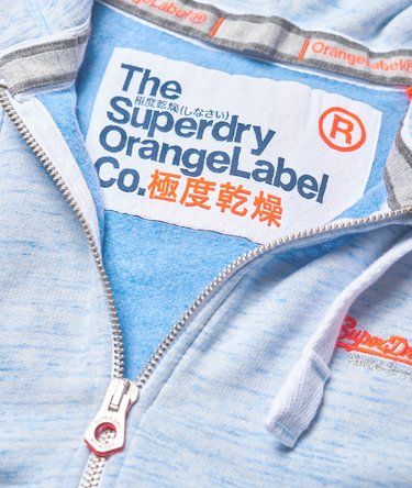 Felpa con zip e cappuccio Primary Orange Label Image 7