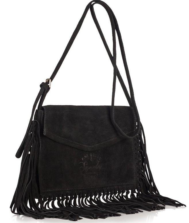 Neo Nomad Fringed Schultertasche schwarz für Damen Superdry DE