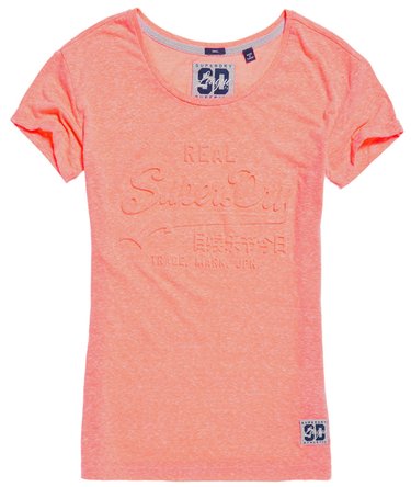 Camiseta Boyfriend con logo de color vivo en relieve Vintage Image 2