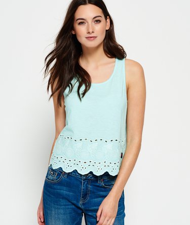 Beach Broiderie Shell Top Image 1
