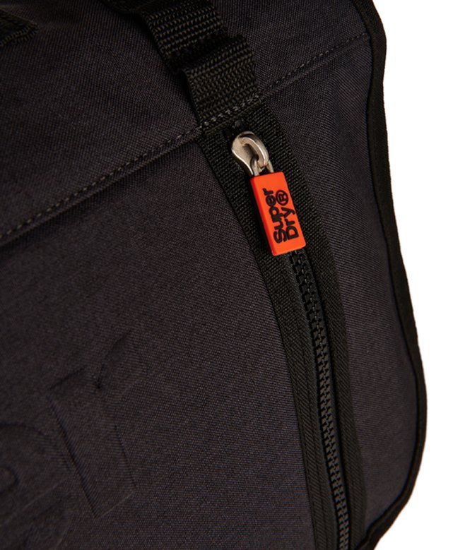 mens Embossed Messenger Bag in Black Marl Superdry UK - Main Image