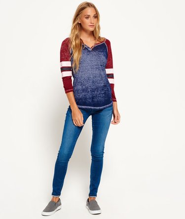 Burnout Notch Neck Baseball T-shirt Image 3