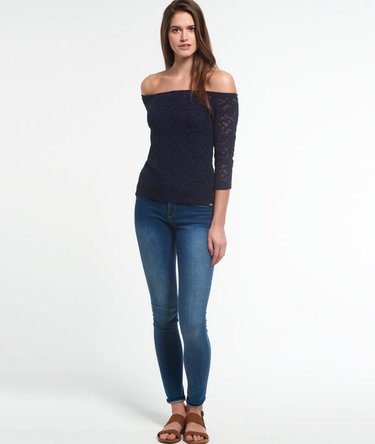 Essentials Off Shoulder Lace Top Image 3