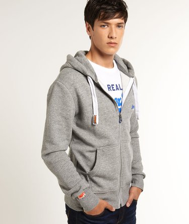 Orange Label Zip Hoodie Image 2
