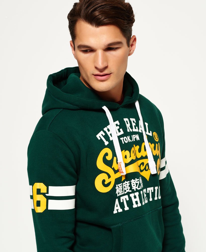 mens Real Tokyo Hoodie in ENAMEL GREEN | Superdry US