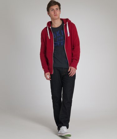 Orange Label Zip Hoodie Image 4