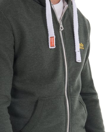 Orange Label Zip Hoodie Image 4