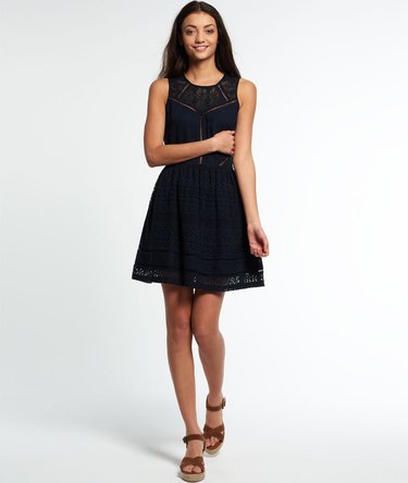 Lace Panel Skater Dress Image 3