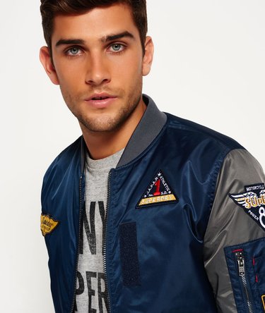 Contrast Sleeve Bomber Jacket Image 5