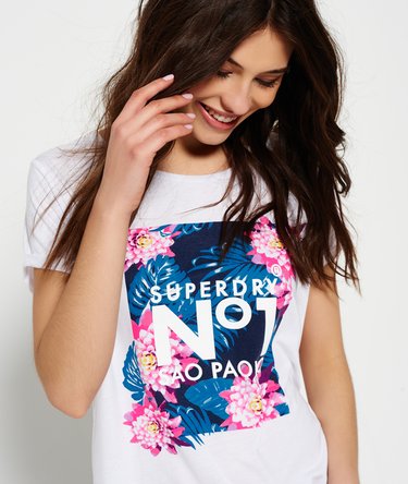 Boxed Tropical Boyfriend T-Shirt Image 4