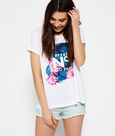 Boxed Tropical Boyfriend T-Shirt Image 1