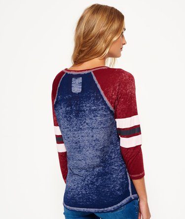 Burnout Notch Neck Baseball T-shirt Image 4