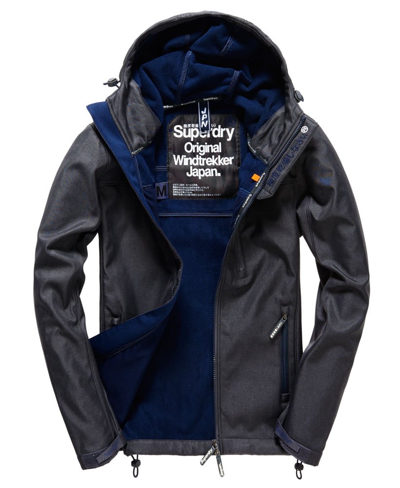 mens Hooded SD-Windtrekker Jacket in Dark Grey Grit/Studio