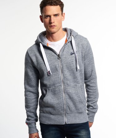 Orange Label Zip Hoodie Image 2