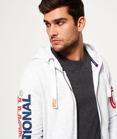 Sweat zippé à capuche International Sleeve Image 5