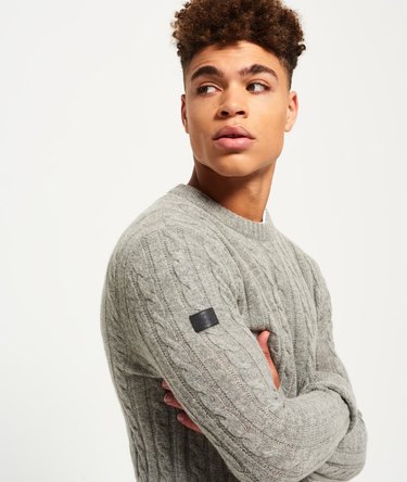 Jersey en punto trenzado Harlo Crew Image 5