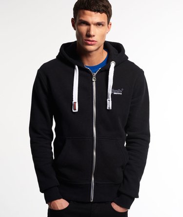 Orange Label Zip Hoodie Image 2