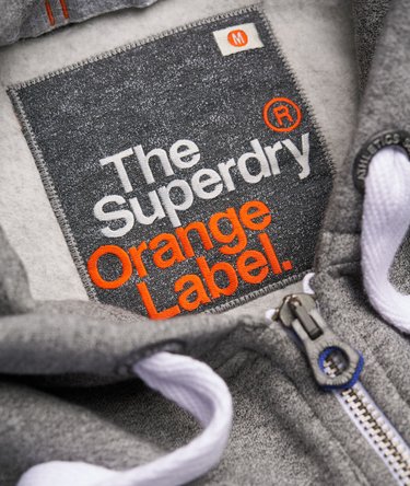 Orange Label Zip Hoodie Image 5