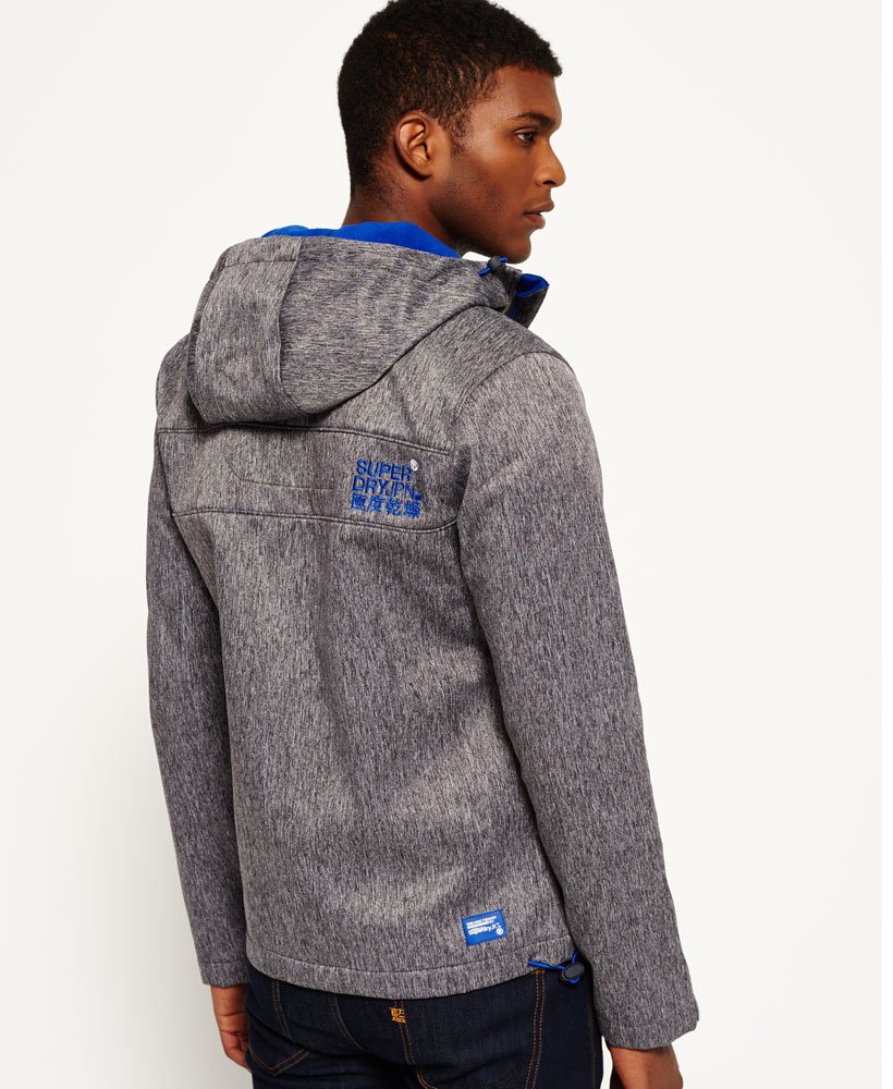 mens Hooded SD-Windtrekker Jacket in Dark Grey Grit/Studio