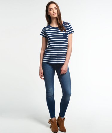 Super Sewn Stripe Pocket T-shirt Image 3