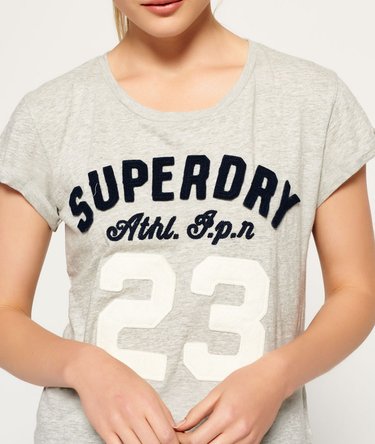 Varsity Applique Roll Cuff T-shirt Image 5