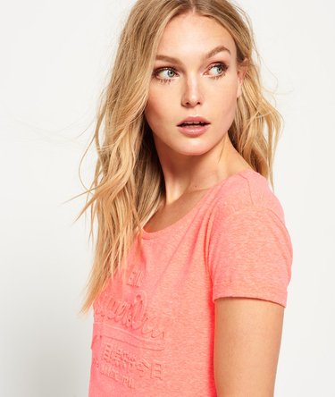 Camiseta Boyfriend con logo de color vivo en relieve Vintage Image 4
