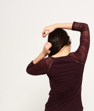 Geborduurde top met raglanmouwen Image 6