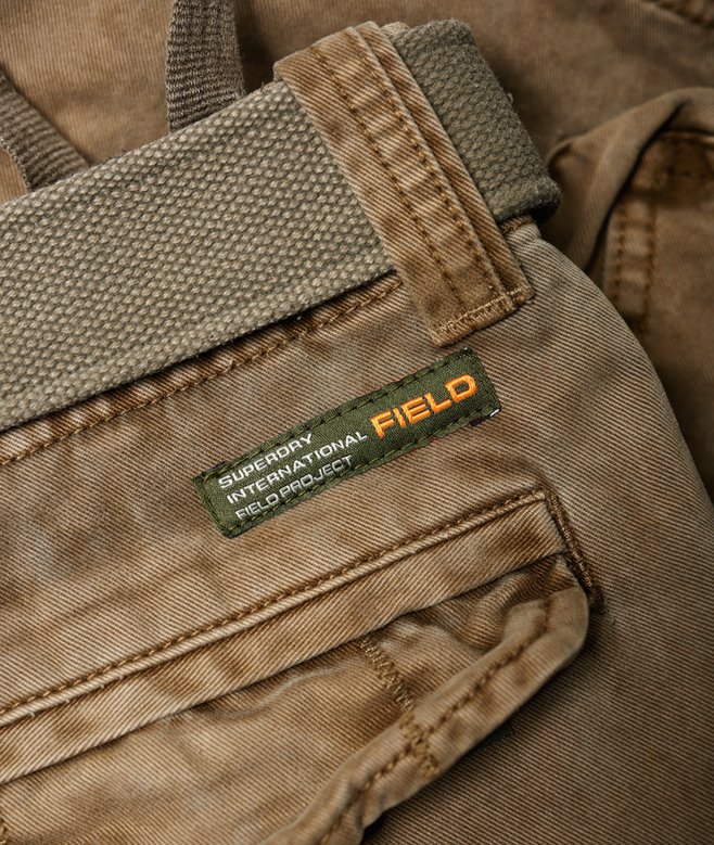 mens Core Heavy Field Cargo Shorts in Pumice Stone Superdry UK