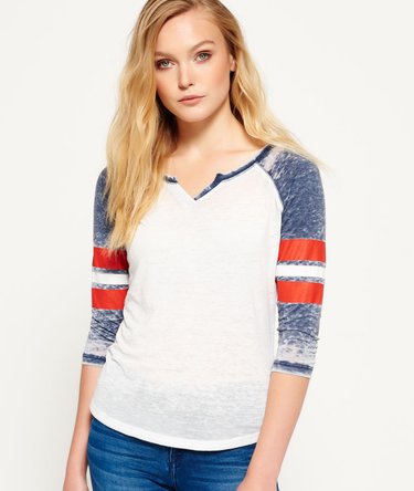 Burnout Notch Neck Baseball T-shirt Image 3
