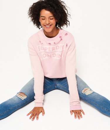 Distress Boxy Sweatshirt Image 1