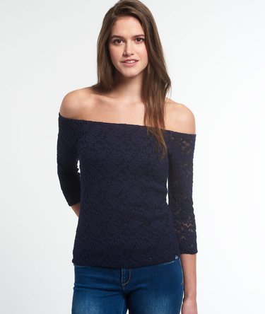 Essentials Off Shoulder Lace Top Image 1