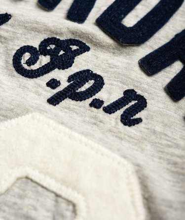 Varsity Applique Roll Cuff T-shirt Image 7