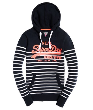 Vintage Logo Stripe Hoodie Image 2