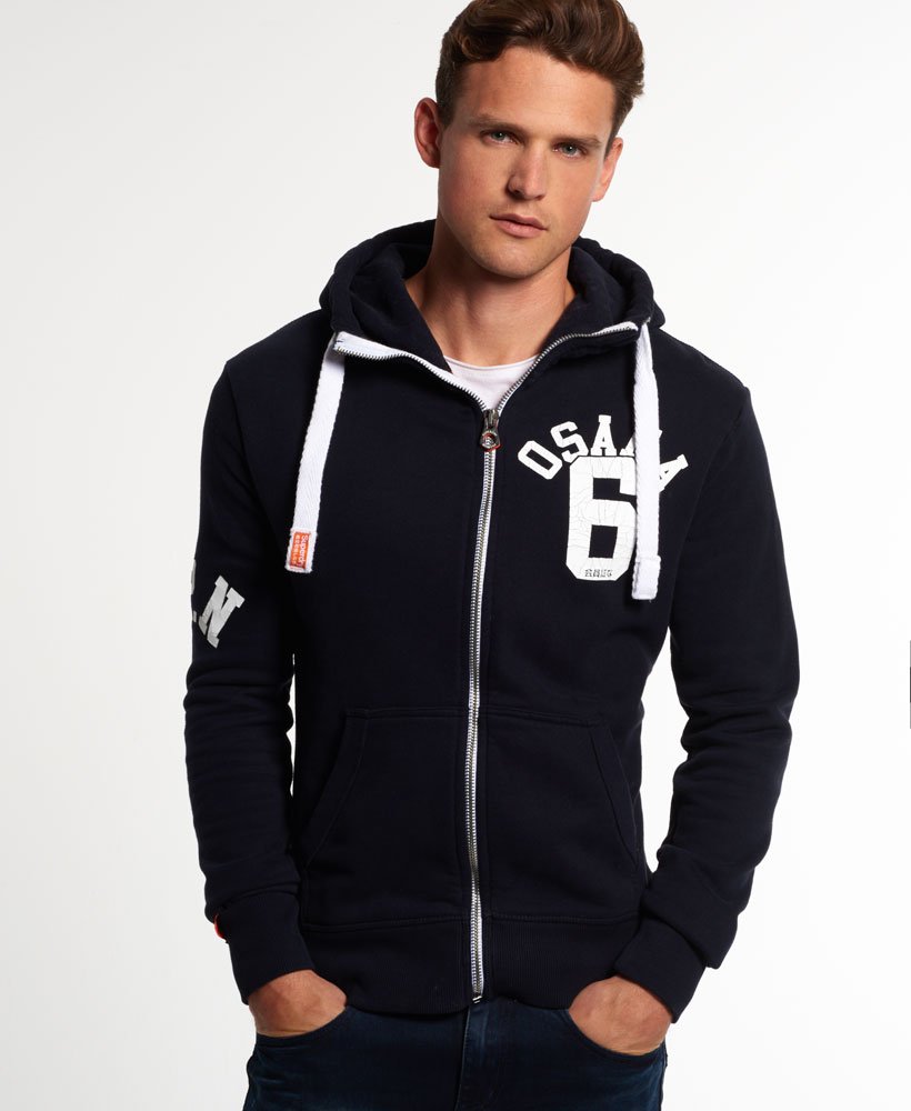 mens Osaka Sport Zip Hoodie in Eclipse Navy | Superdry US