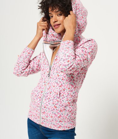 Orange Label volledig bedrukte hoodie met rits Image 1