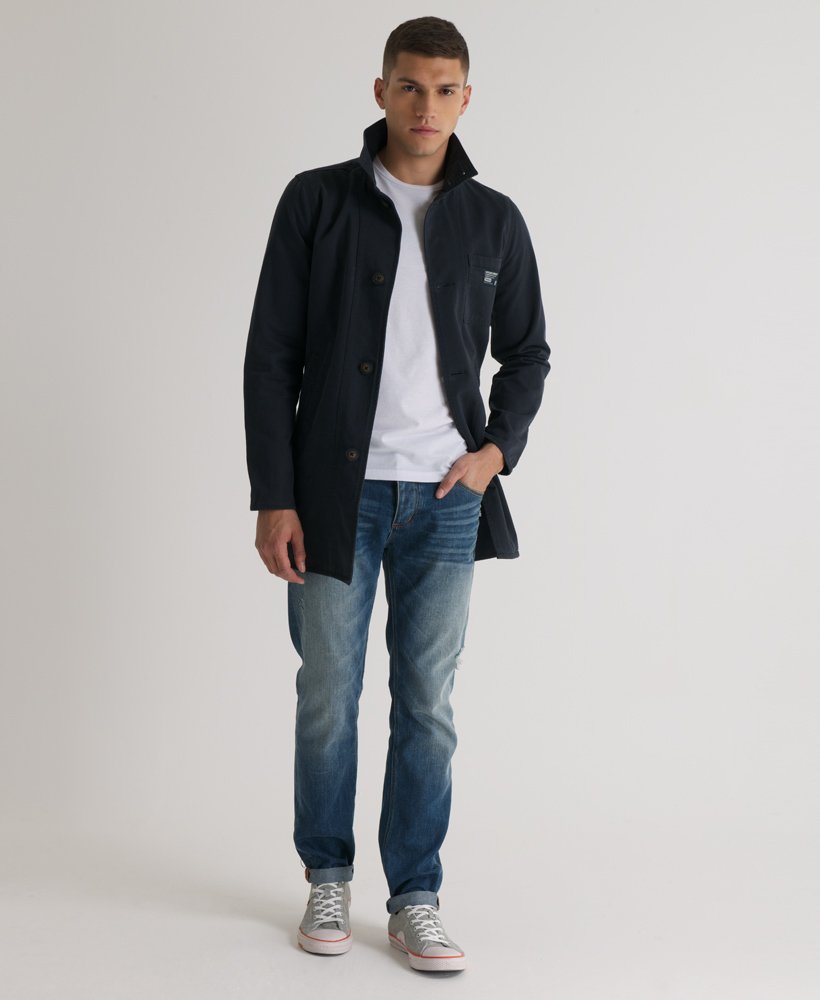 mens Commodity Trench Jacket in MIDNIGHT | Superdry US