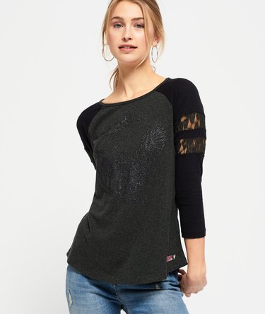 Lace Insert Baseball Top Image 1