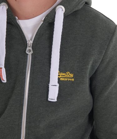 Orange Label Zip Hoodie Image 5