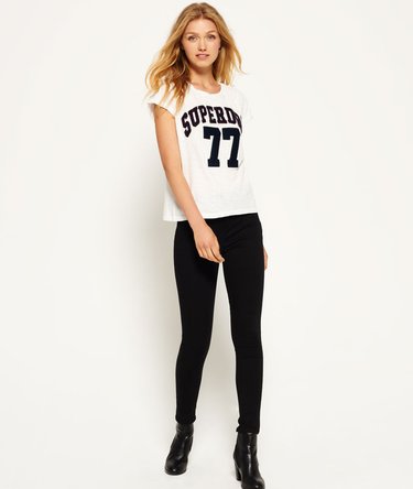 Varsity Applique Roll Cuff T-shirt Image 3