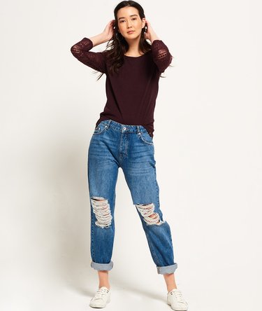 Geborduurde top met raglanmouwen Image 3