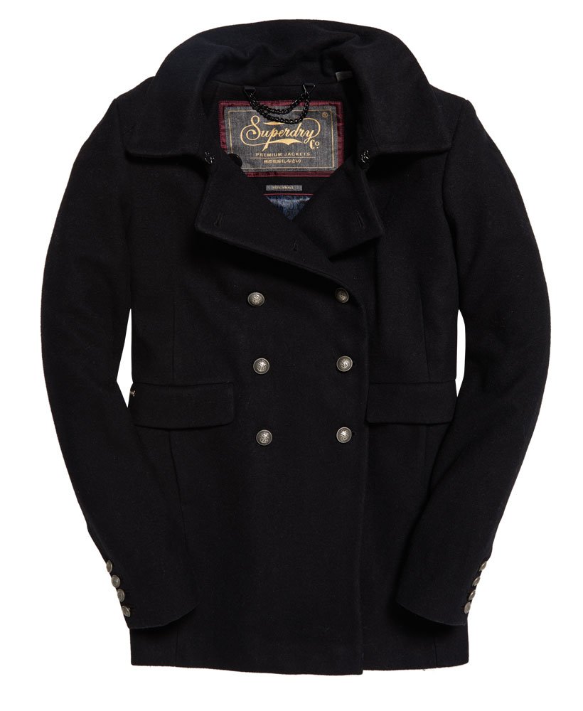 Superdry ブラック ピーコート gene pea coat upload4995695082095337082.jpg?