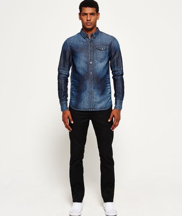 IE Ghost Button Down Denim Shirt Image 3